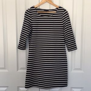 Gap 3/4 Sleeve Nautical Stripe Ponte Shift Dress